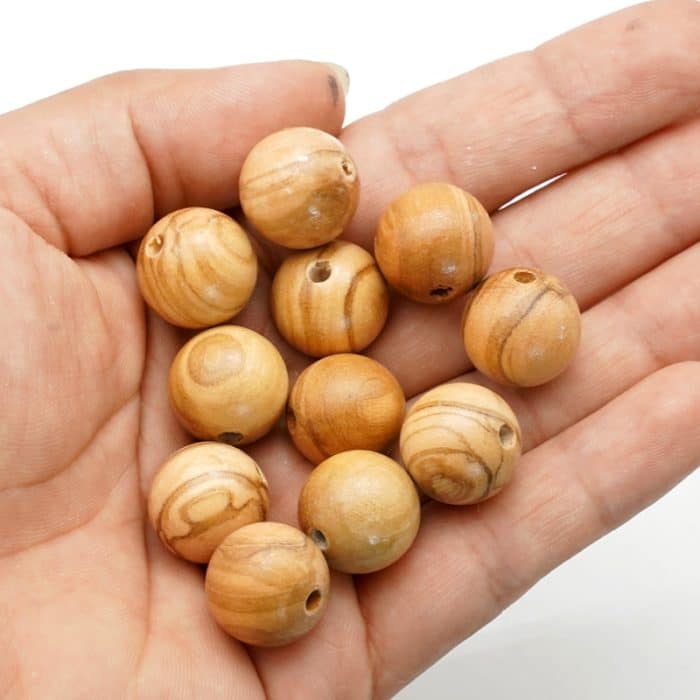 DIY珠子-圆形-橄榄木-15mm-10颗/包 Catholic religious art