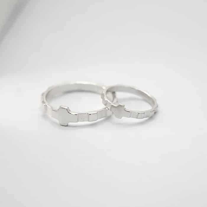 925纯银念珠祈祷戒指 Catholic religious art