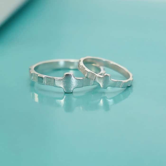 925纯银念珠祈祷戒指 Catholic religious art