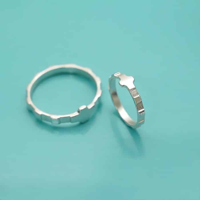 925纯银念珠祈祷戒指 Catholic religious art