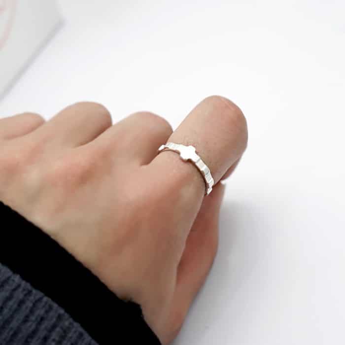 925纯银念珠祈祷戒指 Catholic religious art