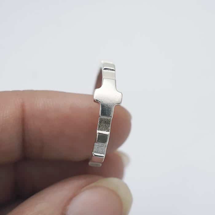 925纯银念珠祈祷戒指 Catholic religious art