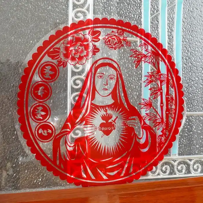 窗花-圣母圣心 Catholic religious art