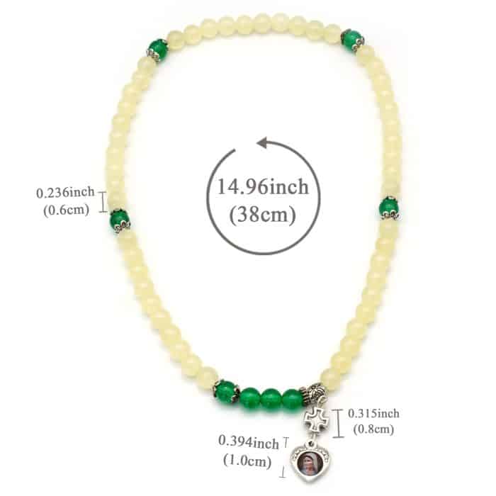 弹力手链-中国风-浅黄玉髓-合金珠 Catholic religious art