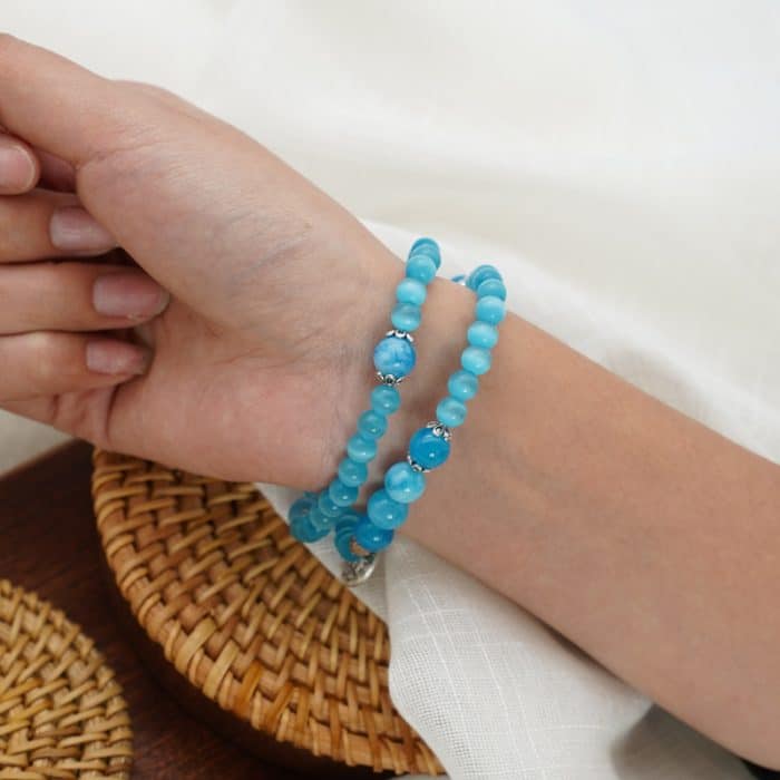 弹力手链-云边蓝猫眼-6mm-两圈 Catholic religious art