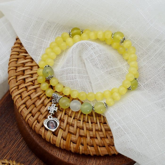 弹力手链-柳黄色猫眼-6mm-两圈 Catholic religious art