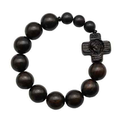 弹力手链-圆角黑檀-1.5cm-男士（周长17cm）