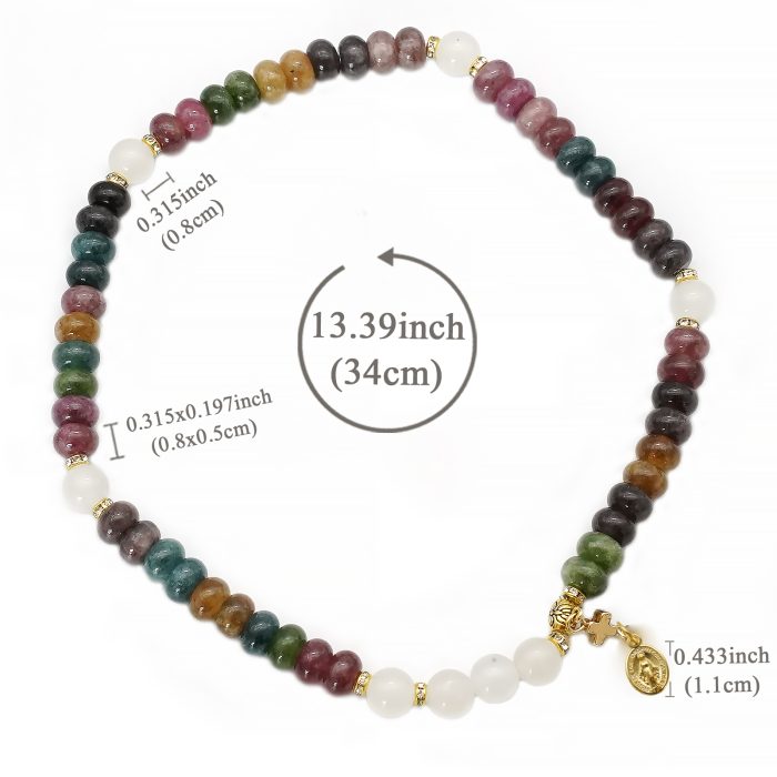 弹力手链-碧玺-两圈-5x8mm Catholic religious art