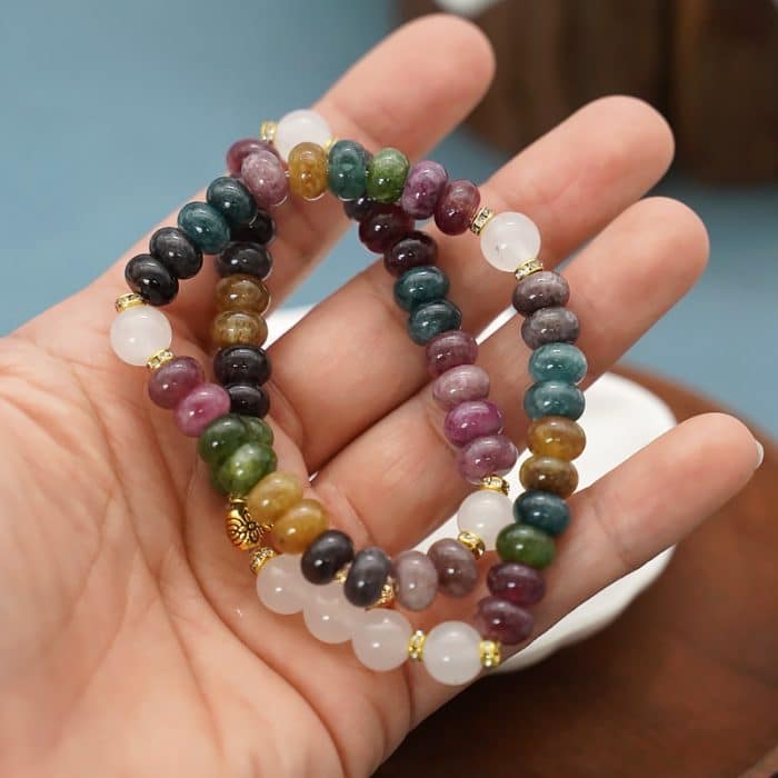 弹力手链-碧玺-两圈-5x8mm Catholic religious art