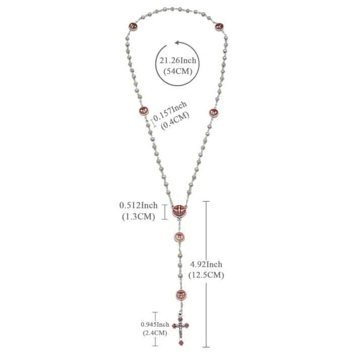 4毫米迷你玫瑰珠玫瑰念珠 - 圣神鸽主题，坚振礼礼品设计 Catholic religious art