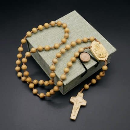 玫瑰念珠-若瑟年-黄杨木-原创款-若瑟文-8mm