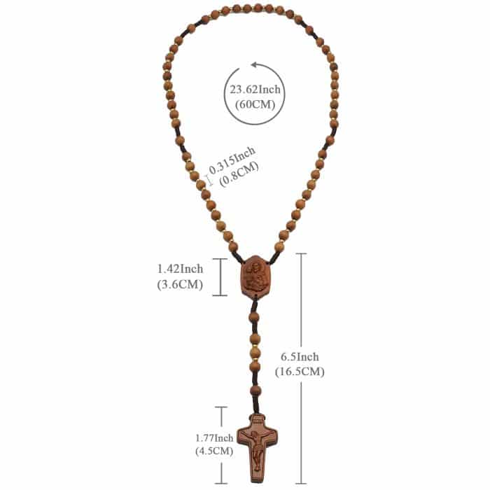 玫瑰念珠-若瑟年-黄杨木-原创款-若瑟文-8mm Catholic religious art