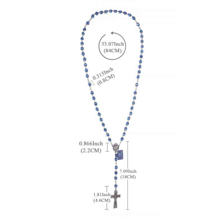 套装组合-玫瑰念珠-原创蓝猫眼-钥匙扣 Catholic religious art