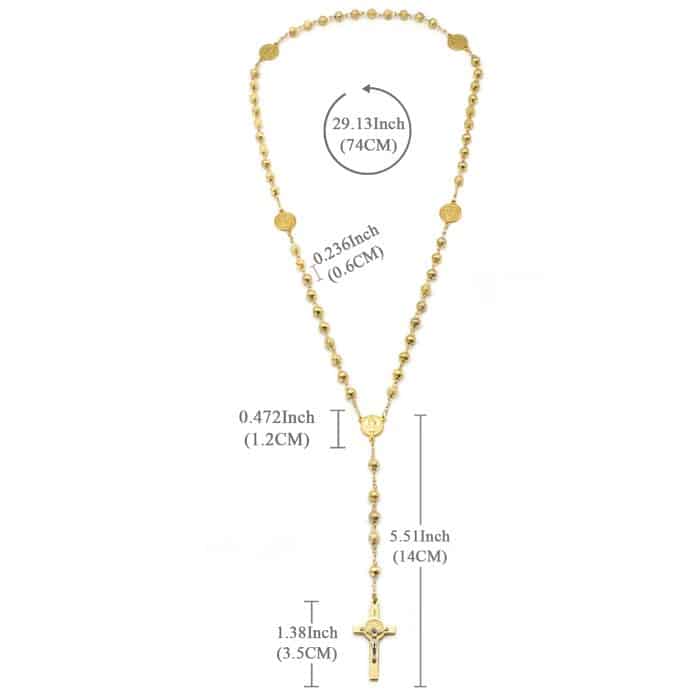 意大利手工圣本笃玫瑰念珠 - 附袋子与卡片 Catholic religious art