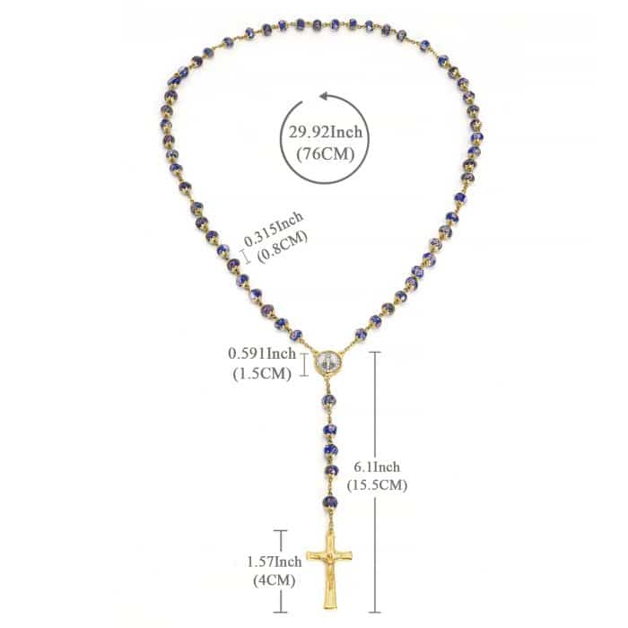 玫瑰念珠-显灵圣母-8mm珠琉璃内花原创-修女手工制作-配意大利配件 Catholic religious art