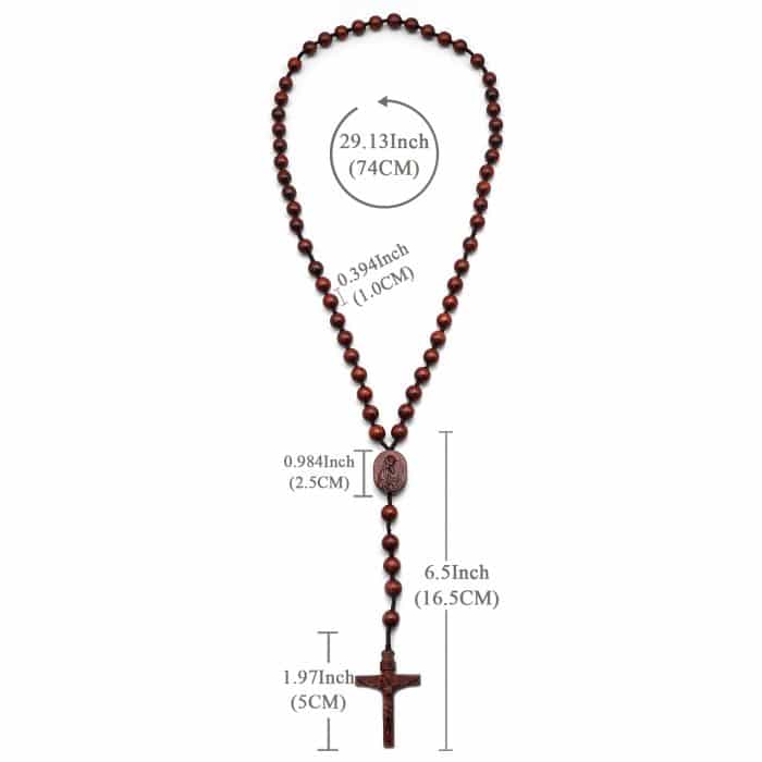 玫瑰念珠-紫檀圣母子经典款-8mm珠 Catholic religious art
