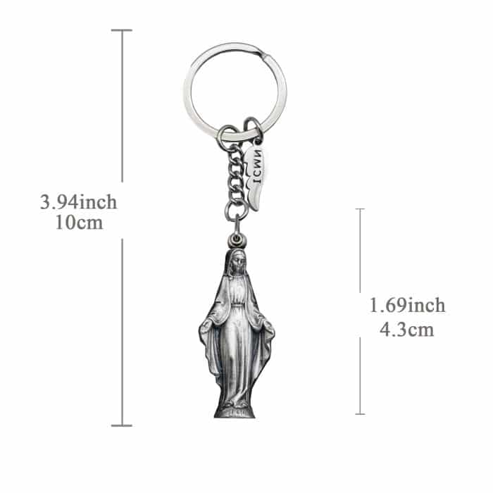 钥匙扣-圣母显灵+AN-开合带铁盒包装 Catholic religious art