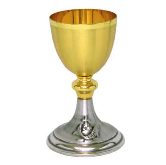 錾刻金属圣爵 - 杯直径9厘米，高19厘米 Catholic religious art