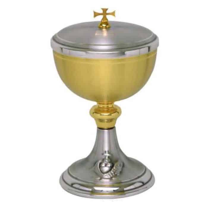 雕刻金属圣体盒 - 杯直径12厘米，高21厘米 Catholic religious art
