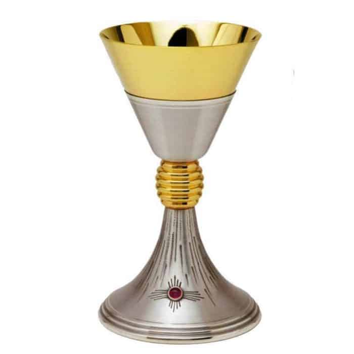 錾刻金属圣爵 - 杯直径10.5厘米，高20厘米 Catholic religious art