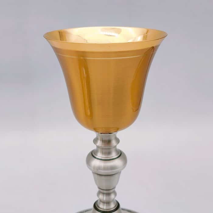 【现货】錾刻底座-圣爵杯圣体盒套装22.2+22.3cm Catholic religious art