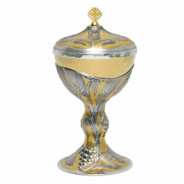 雕刻圣体盒 - 杯直径13厘米，高25厘米 Catholic religious art