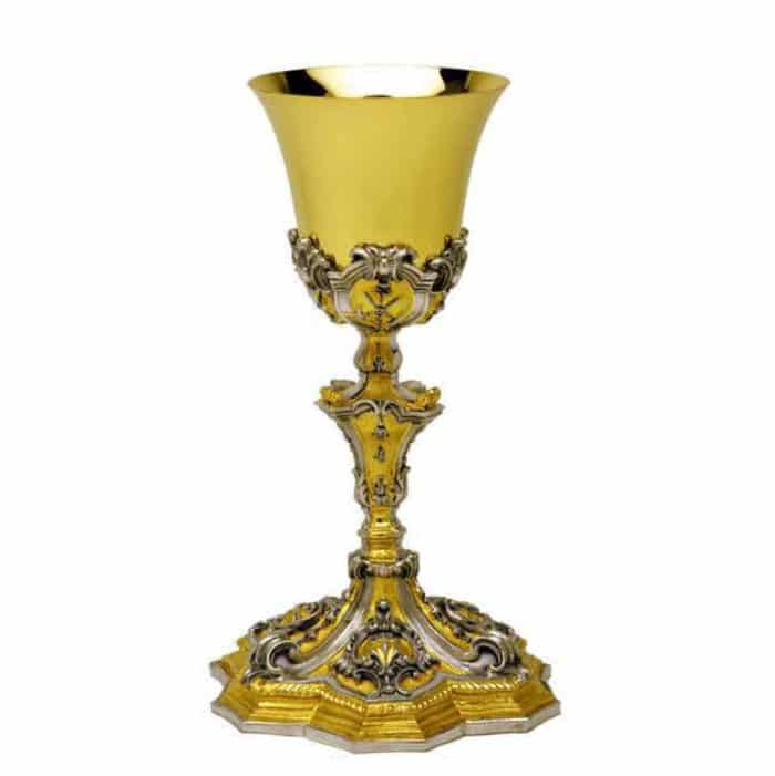 圣爵 - 银925 - 杯直径10厘米，高24厘米 Catholic religious art