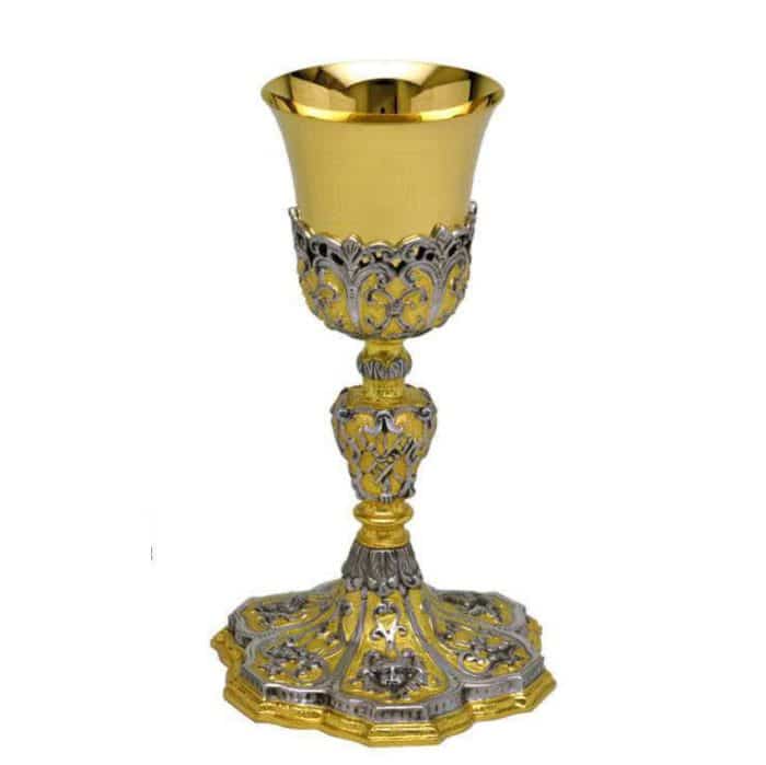 圣爵 - 银925 - 杯直径8厘米，高21厘米 Catholic religious art