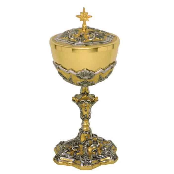 圣体盒 - 银925 - 杯直径12厘米，高27厘米 Catholic religious art