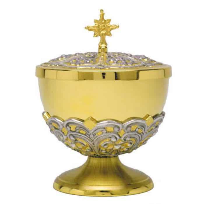 金属圣体盒 - 杯直径12厘米，高16厘米 Catholic religious art