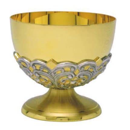 圣体盒 - 金属 - 圣体盘 - 杯直径12厘米，高10.5厘米