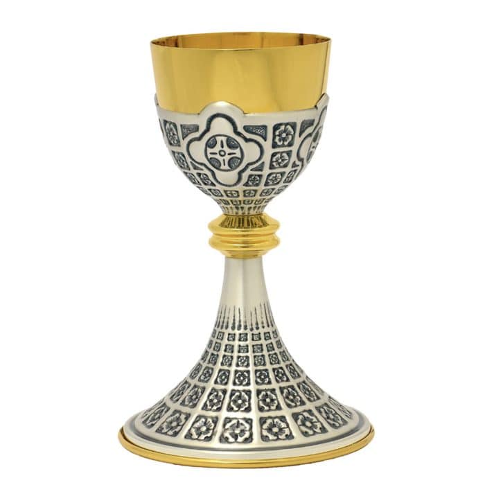 圣爵模型 - 罗马万神殿 - 手工錾刻 - 杯直径9厘米，高20.5厘米 Catholic religious art