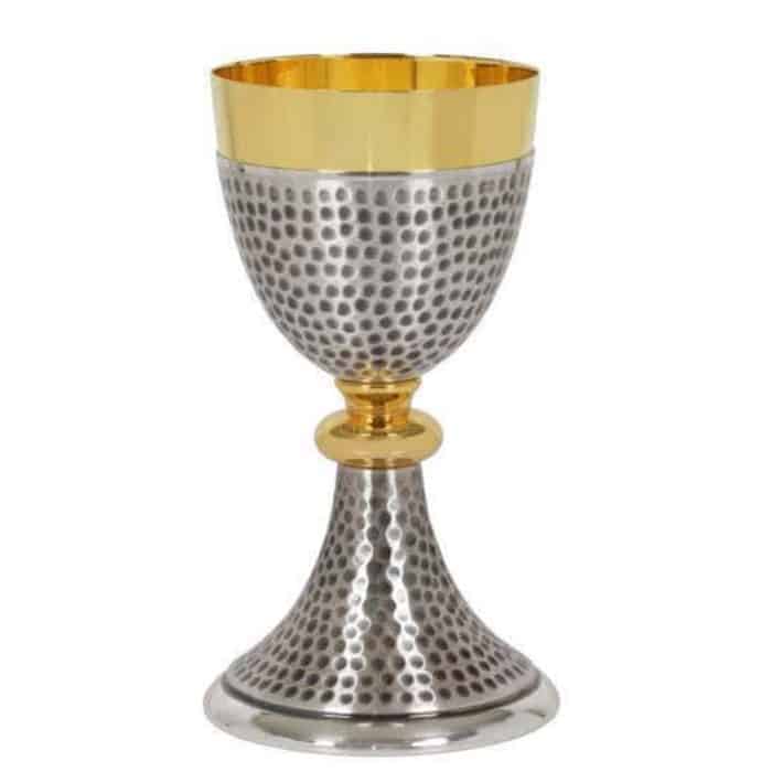 手工锤纹圣爵 - 杯直径9 高18.5厘米 Catholic religious art