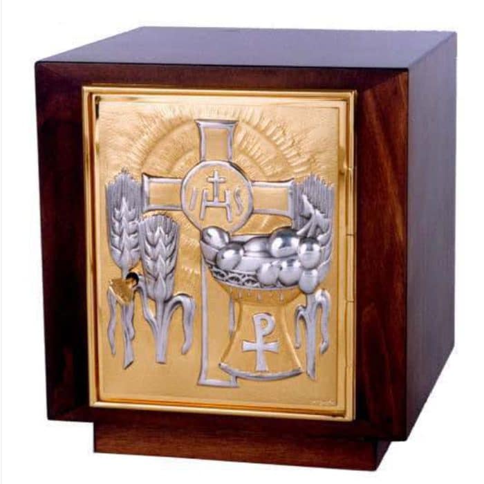 浅色木质祭台圣体龛 - 门 Catholic religious art