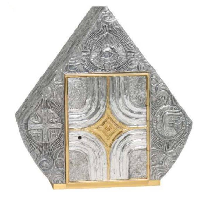 双色门青铜祭台圣体龛，带光源门设计 Catholic religious art