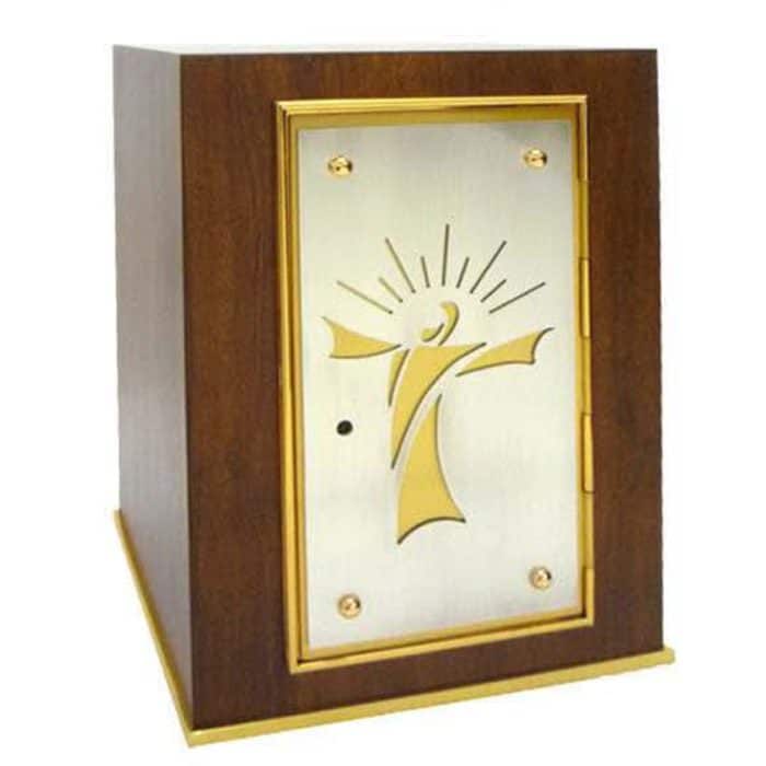 木制圣体龛，激光基督持像设计 Catholic religious art