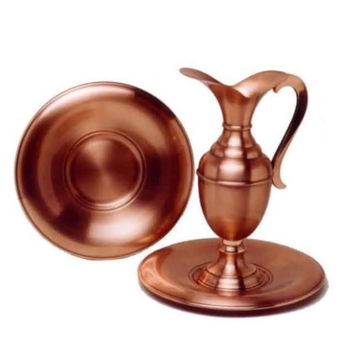 金属水壶，高29厘米，盘25厘米 Catholic religious art