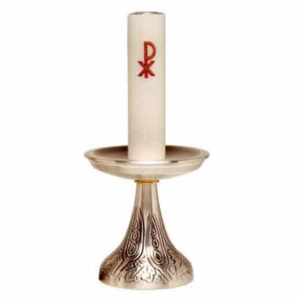 意大利雕刻金属烛台，高20厘米，黄铜祭台烛台及圣器