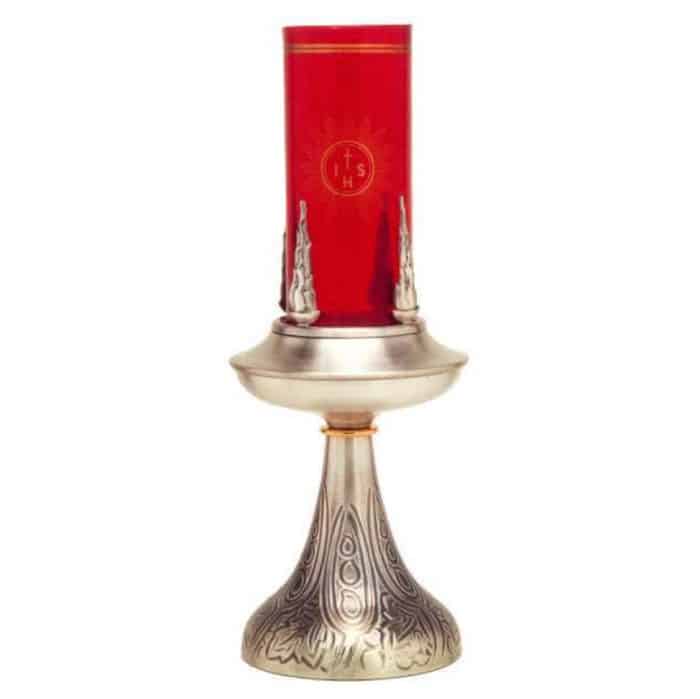 青铜桌面灯，高20厘米 Catholic religious art