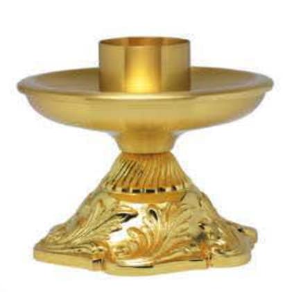 金属烛台，高10厘米