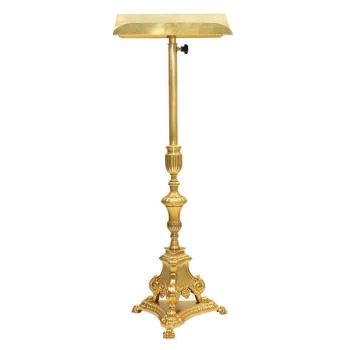 铸造金属读经架，高115厘米，平台长45 x 深30厘米 Catholic religious art