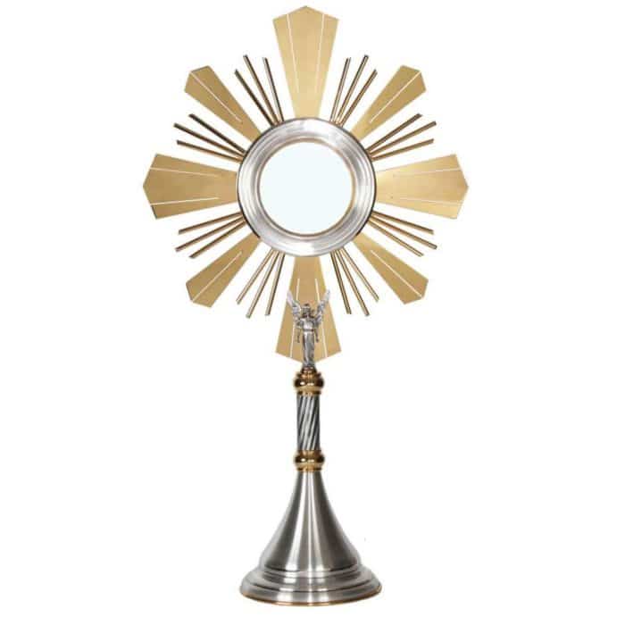 大型圣体光，高76厘米，宽41厘米，直径15厘米 Catholic religious art