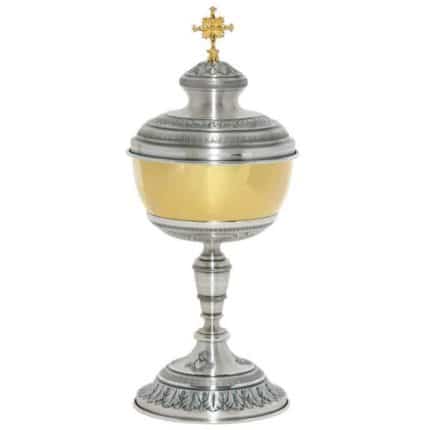 雕刻金属圣体盒，高26/35厘米