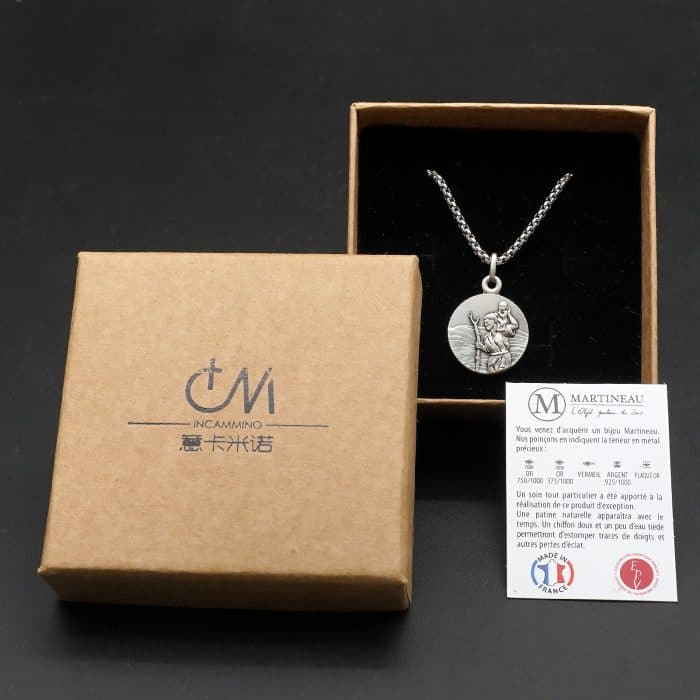 法国银圣牌-基多福司机主保新款-18mm-送钛钢链 Catholic religious art