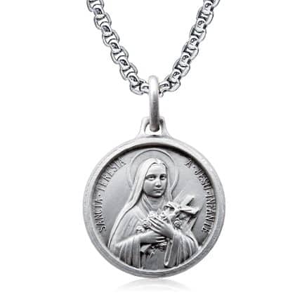 法国银圣牌-里修的德肋撒-18mm-送钛钢链