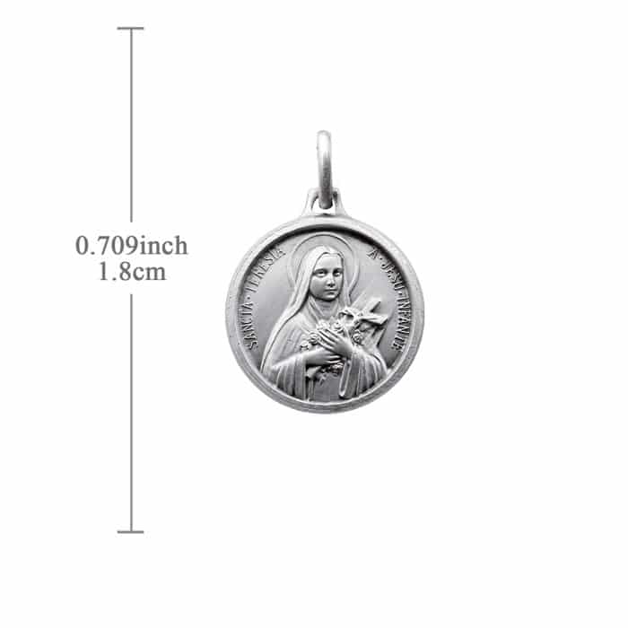 法国银圣牌-里修的德肋撒-18mm-送钛钢链 Catholic religious art