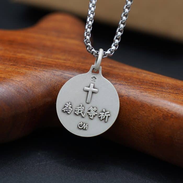 法国银圣牌-里修的德肋撒-18mm-送钛钢链 Catholic religious art