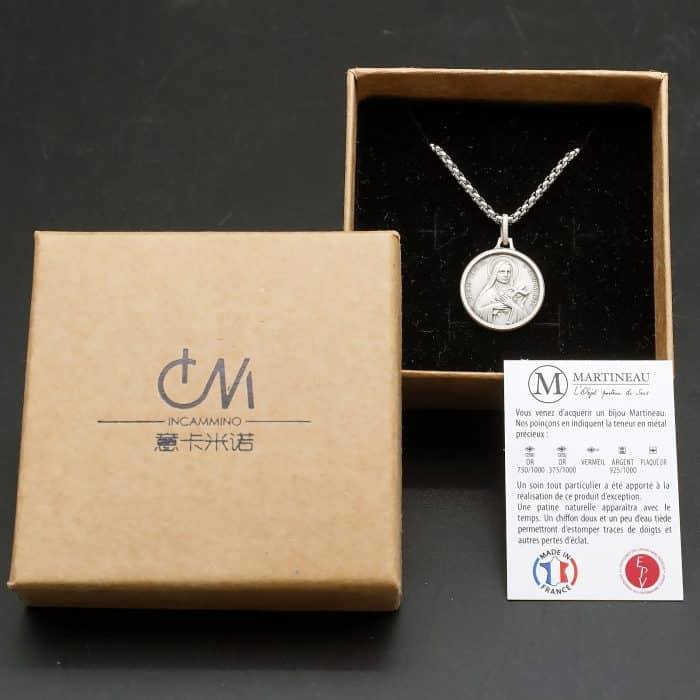 法国银圣牌-里修的德肋撒-18mm-送钛钢链 Catholic religious art