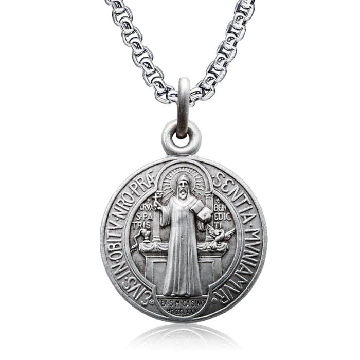 法国银圣牌-925银-法国制造-18mm-送钛钢链 Catholic religious art