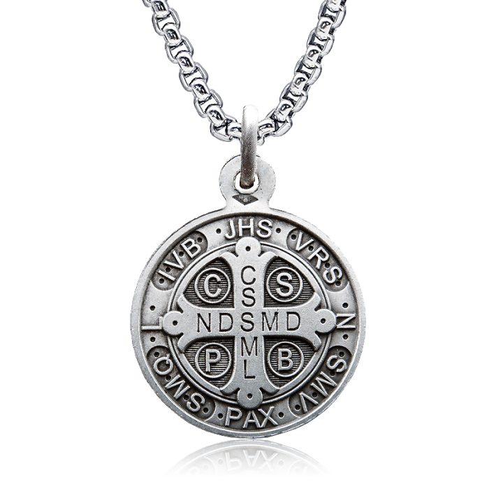 法国银圣牌-925银-法国制造-18mm-送钛钢链 Catholic religious art